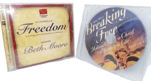 Beth Moore Spoken 2 CD Lot An Invitation to Freedom & Breaking Free Christian
